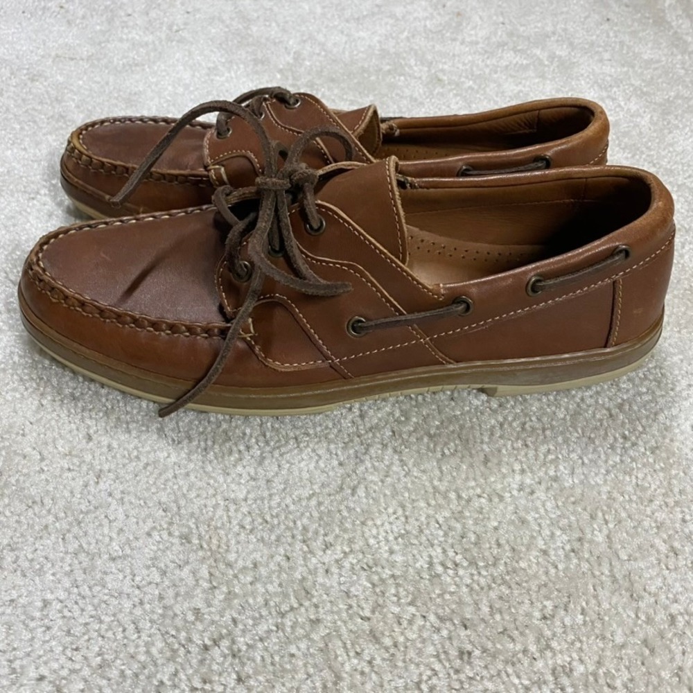 Allen Edmonds Shoes Mens 9 D Eastport Tan Leather Boat Shoes Loafers Preppy